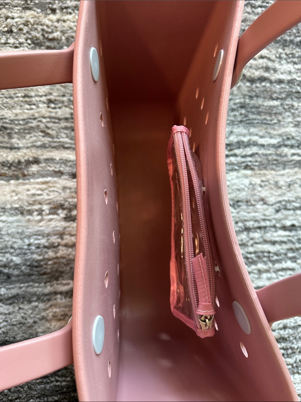 Bogg Pink/Mauve Perforated Tote Bag - Picture 3 of 9